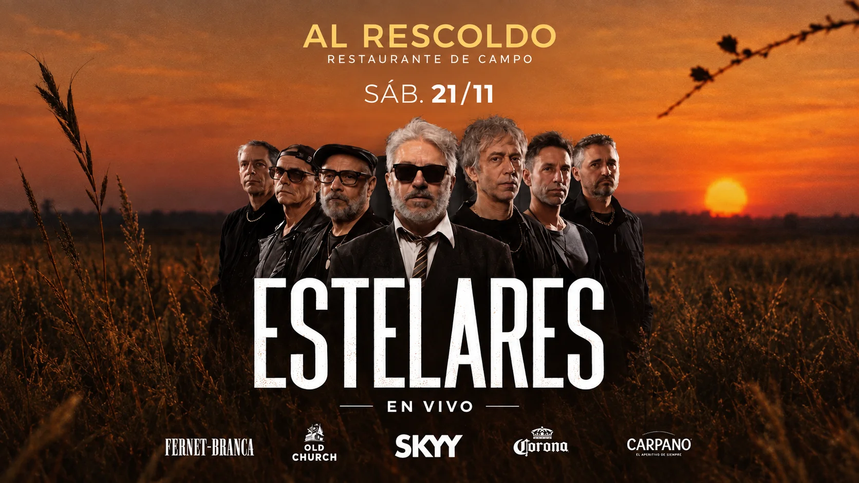Al Rescoldo Sunset XL presenta: Estelares - Sábado 21 de Noviembre